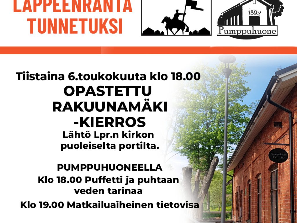 Opastettu Rakuunamäki kierros 6.5. klo 18.00